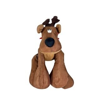 VINTAGE Hallmark Rodney the Reindeer Nylon 12" Stuffed Plush PUFFALUMP STYLE Toy